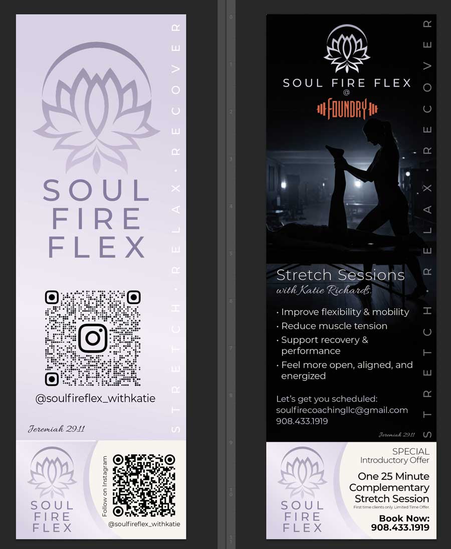 4x9 tear‑off business flyer design for local marketing