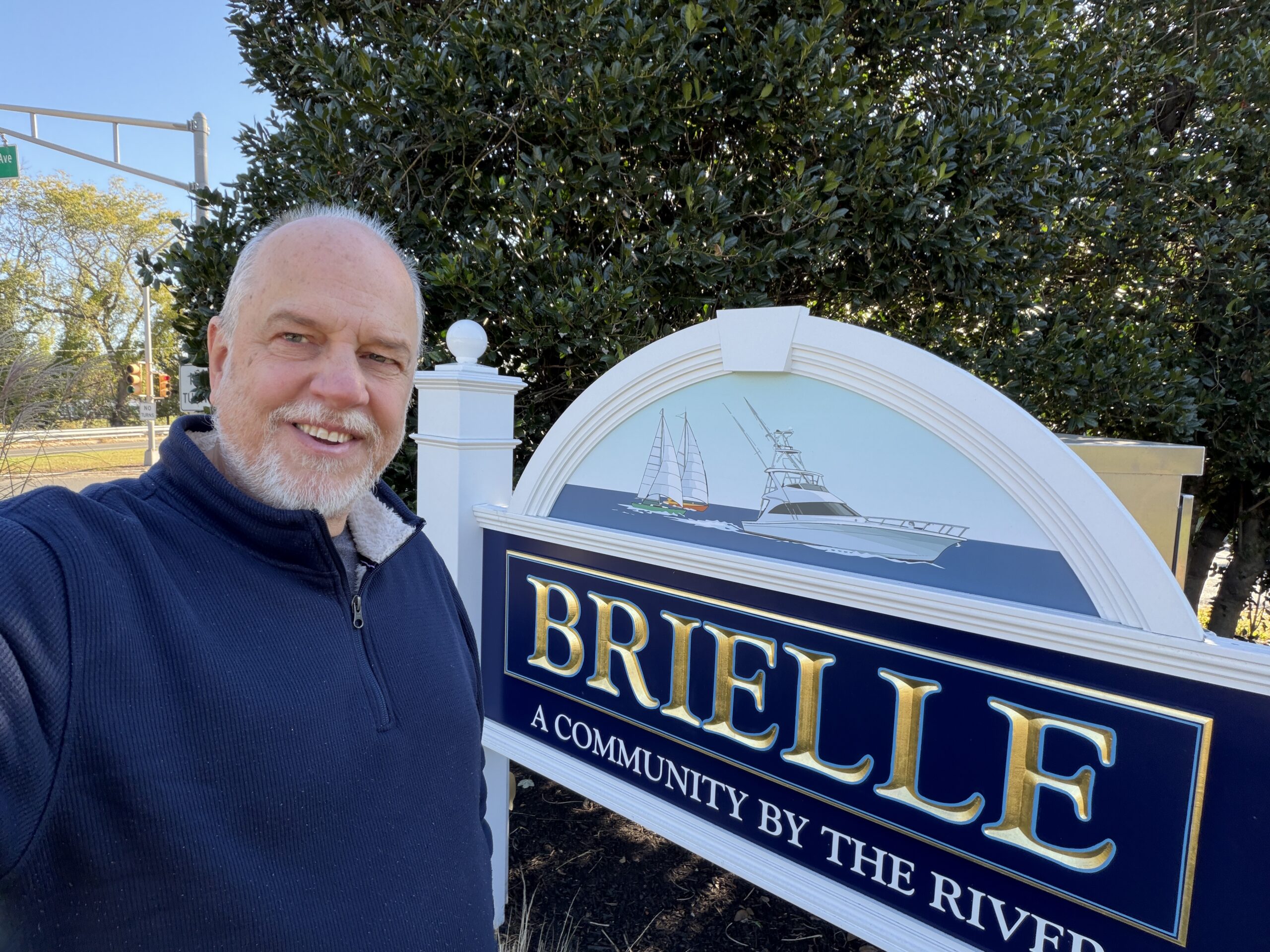 The Graphics Guy Leaves His Mark on Brielle: Robert Hazelrigg Designs New Welcome Sign at Route 35 & Higgins Avenue