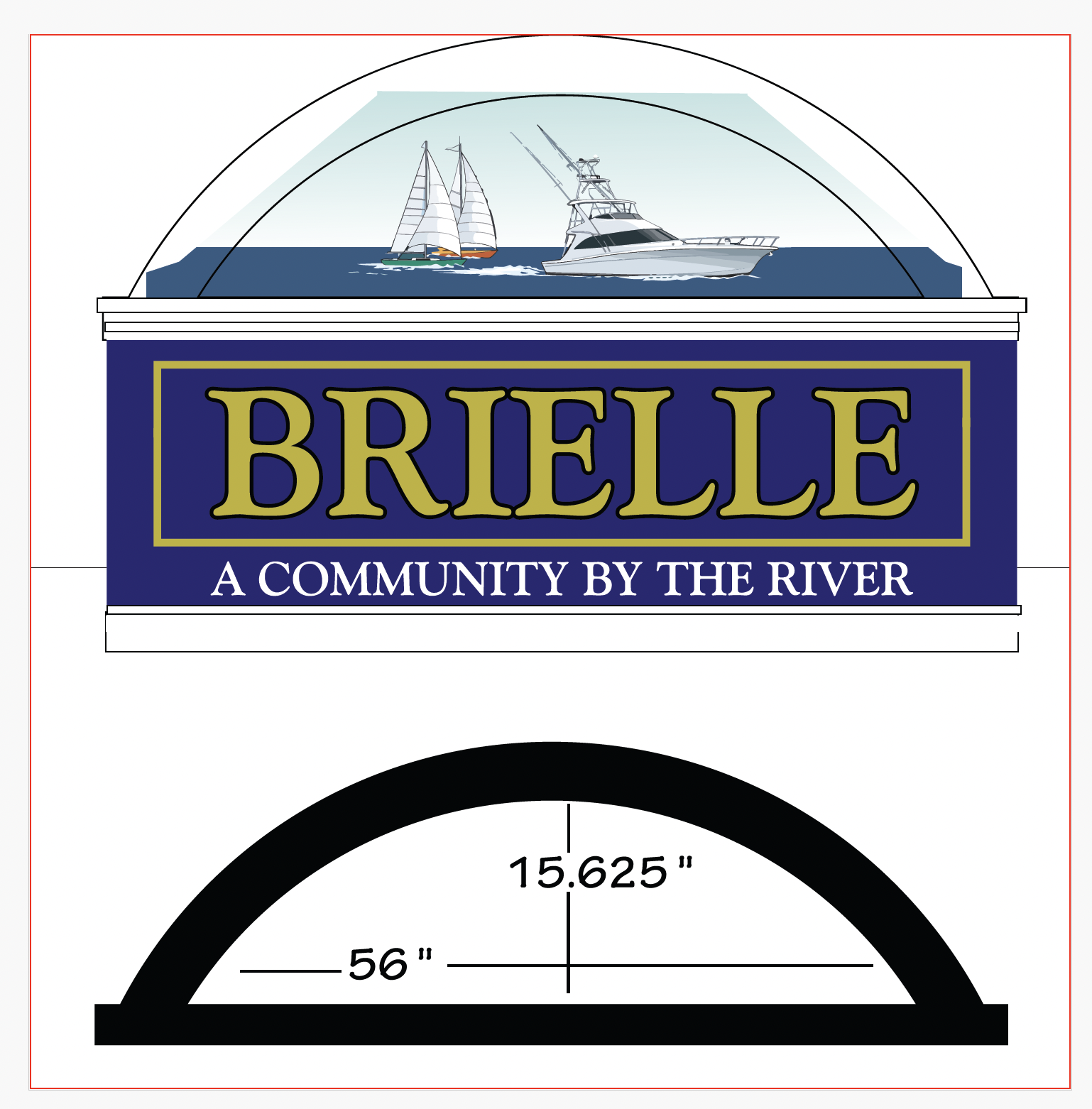 Brielle Waterfront Landmarks Inspire Community Branding Boats docked along the Brielle waterfront and marina areas that inspired the design of the new welcome sign.Boats docked along the Brielle waterfront and marina areas that inspired the design of the new welcome sign.